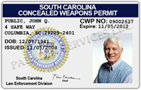 South Carolina Concealed Weapons Permit (CWP).