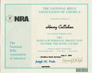 The NRA Personal Protection Outside The Home certificate.